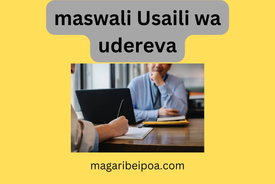 maswali 5 Muhimu ya interview ya udereva