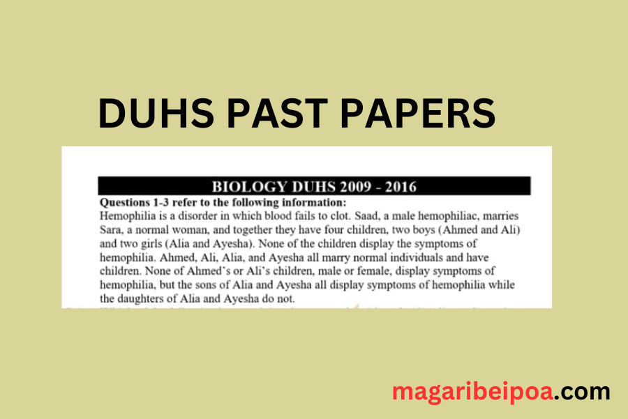 DUHS Biology past papers Download 