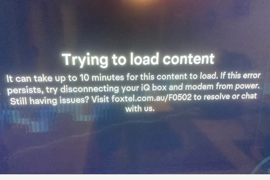 Foxtel Trying To Load Content: How to fix it