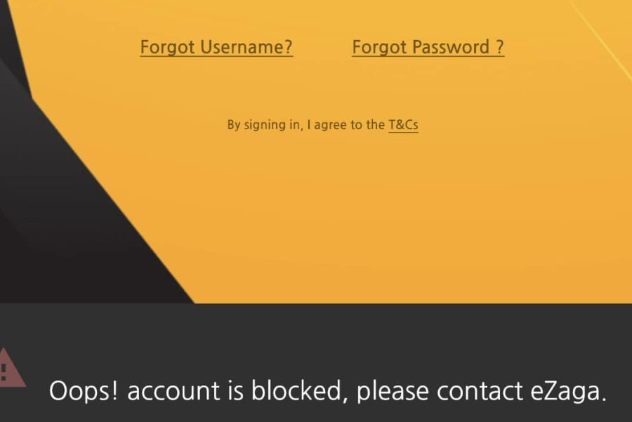 Ezaga account blocked how to unblock.