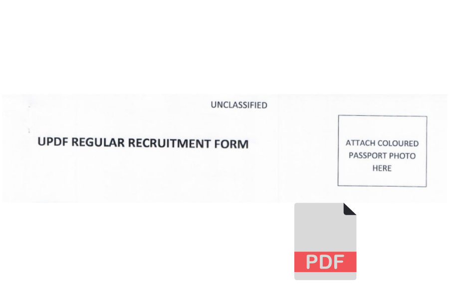 UPDF Recruitment Application form Download