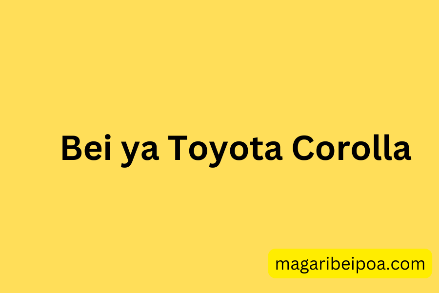 Bei ya Toyota Corolla